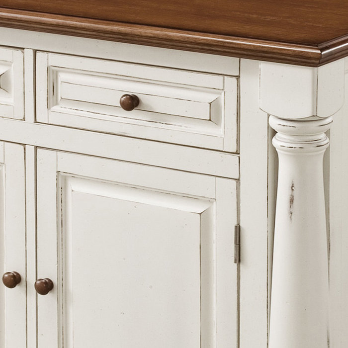 August Grove® Larchwood Wood Kitchen Island & Reviews Wayfair